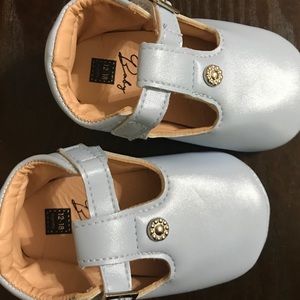 12-18 month Baby Blue t-strap shoes